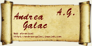 Andrea Galac vizit kartica